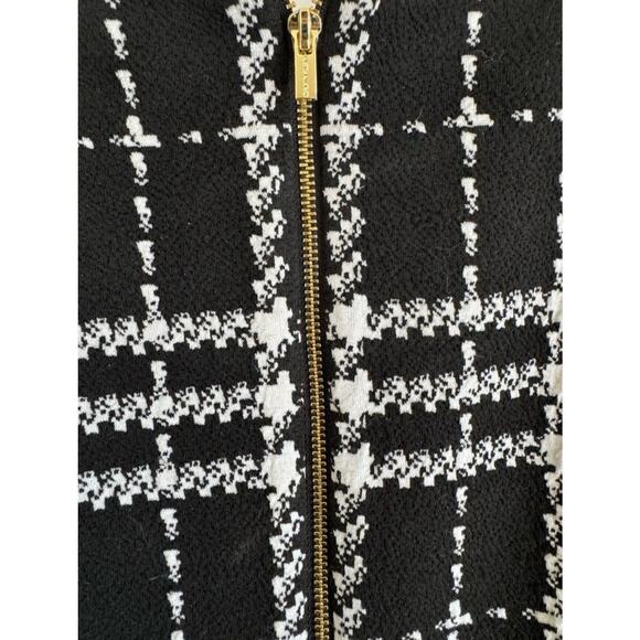 Calvin Klein Timeless Classic Short Sleeve Black & White Plaid Pencil Dress, L - Picture 5 of 5